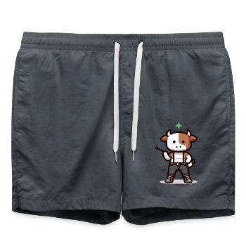 Vache avec indicateur - Short de bain - charbon - Devant - AI Model Male 185 light (185cm)