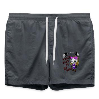 Train hard…. - Badeshorts - Anthrazit - Vorne - AI Model Male 185 light (185cm)