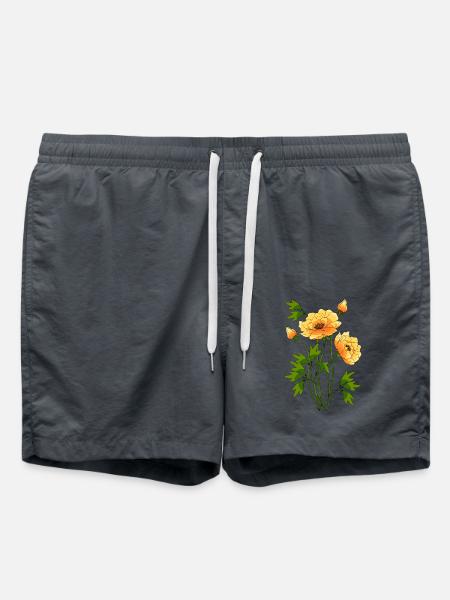 Flowers - Swim Trunks - anthracite
