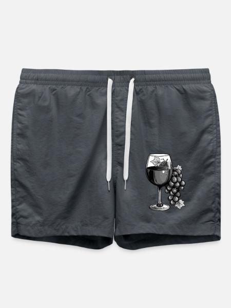 Wine glass Vino - Swim Trunks - anthracite