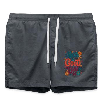 Einen schönen Tag noch - Badeshorts - Anthrazit - Vorne - AI Model Male 185 light (185cm)