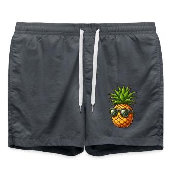 Pineapple with sunglasses - Swim Trunks - anthracite - Front - AI Model Male 185 light (185cm)