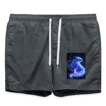 Capybara Fantasy - Badeshorts - Anthrazit - Vorne - AI Model Male 185 light (185cm)