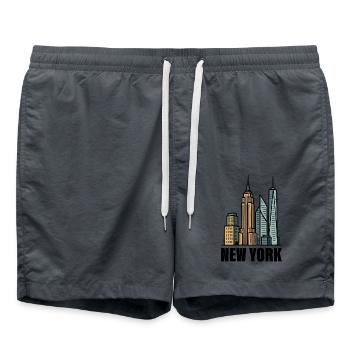 Horizon de New York - Short de bain - charbon - Devant - AI Model Male 185 light (185cm)