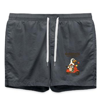 Gabian Méditerranéen sur scooter - Short de bain - charbon - Devant - AI Model Male 185 light (185cm)