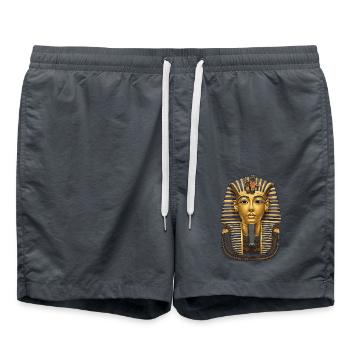 Tutanchamun Maske - Badeshorts - Anthrazit - Vorne - AI Model Male 185 light (185cm)