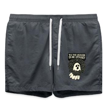 Gruseliger Jahreszeit Geisterkranz - Badeshorts - Anthrazit - Vorne - AI Model Male 185 light (185cm)