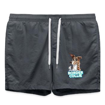 TEAM Border Collie Short Pile - Merle Red - Swim Trunks - anthracite - Front - AI Model Male 185 light (185cm)