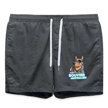 TEAM Australian Cattle Dog - Blau - Badeshorts - Anthrazit - Vorne - AI Model Male 185 light (185cm)