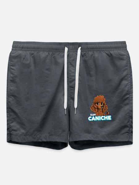 Poodle - Red - Swim Trunks - anthracite