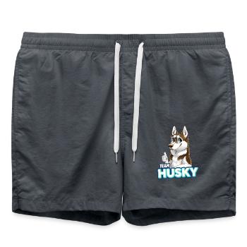 TEAM Husky - Rot - Badeshorts - Anthrazit - Vorne - AI Model Male 185 light (185cm)