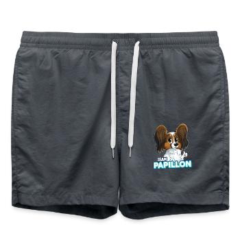 TEAM Papillon - Holzkohle - Badeshorts - Anthrazit - Vorne - AI Model Male 185 light (185cm)