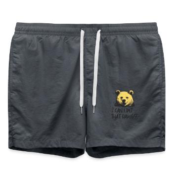 Can I Pet That Dog Bear Meme Funny Dog - Swim Trunks - anthracite - Front - AI Model Male 185 light (185cm)