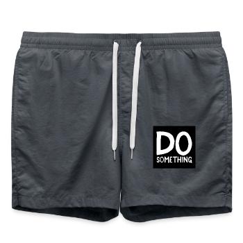 DO something black and white - Swim Trunks - anthracite - Front - AI Model Male 185 light (185cm)