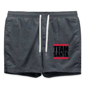équipe équipage amis joyeux noël père noël n - Short de bain - charbon - Devant - AI Model Male 185 light (185cm)