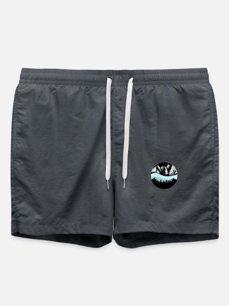 Berge, Schnee und das Meer - Badeshorts - Anthrazit