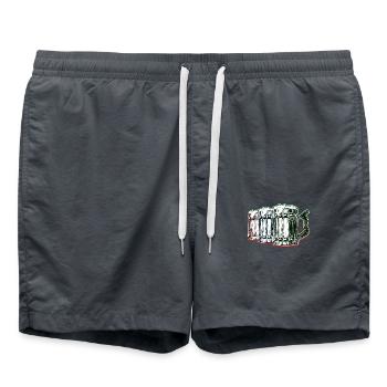Full beer mugs - Swim Trunks - anthracite - Front - AI Model Male 185 light (185cm)