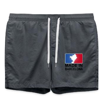 sportliches Logo Made in Barcelona - Badeshorts - Anthrazit - Vorne - AI Model Male 185 light (185cm)