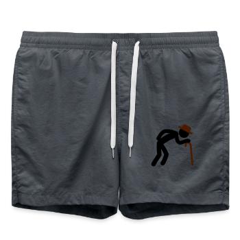 Old Man - Badeshorts - Anthrazit - Vorne - AI Model Male 185 light (185cm)