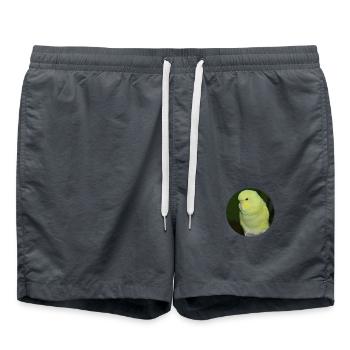 Wellensittiche gelber Wellensittich Sittich - Badeshorts - Anthrazit - Vorne - AI Model Male 185 light (185cm)