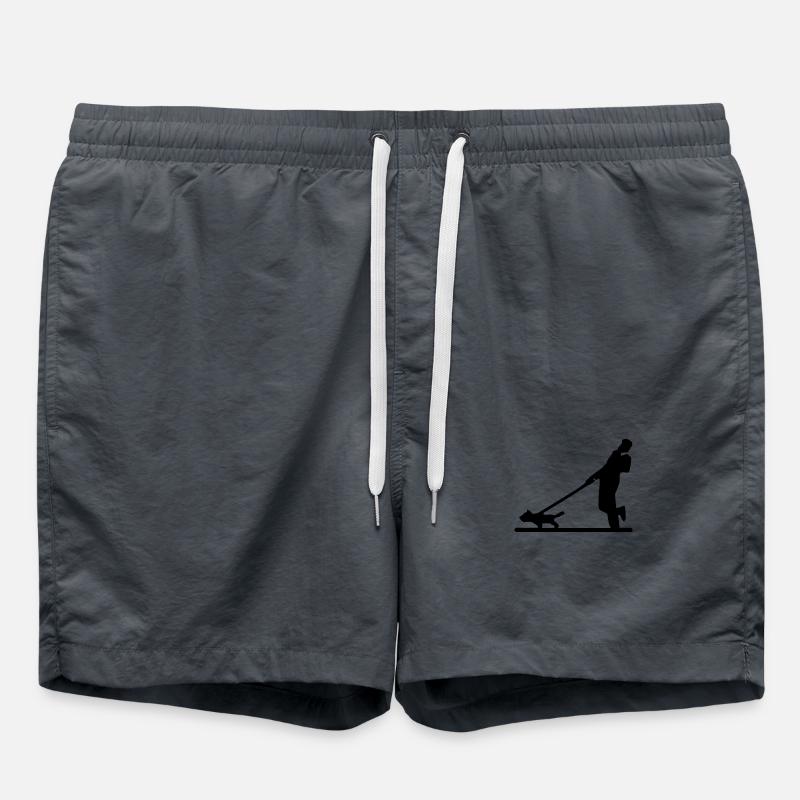 Dog pulls on a leash - Swim Trunks - anthracite