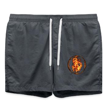 Feu Boule de verre - Short de bain - charbon - Devant - AI Model Male 185 light (185cm)