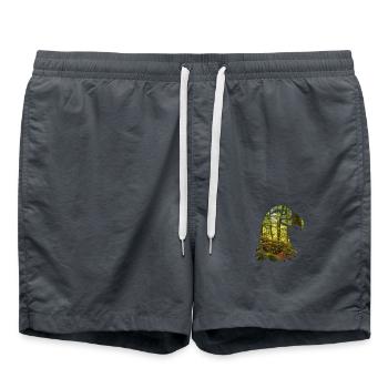 Wald Adler - Badeshorts - Anthrazit - Vorne - AI Model Male 185 light (185cm)