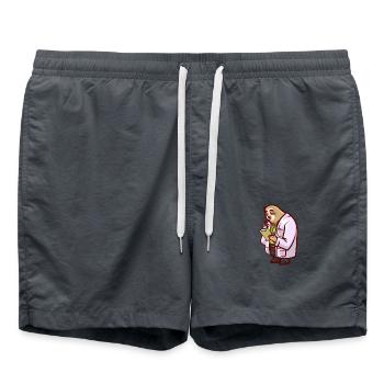 Sloth Doctor or Doctor Doctor Gift - Swim Trunks - anthracite - Front - AI Model Male 185 light (185cm)
