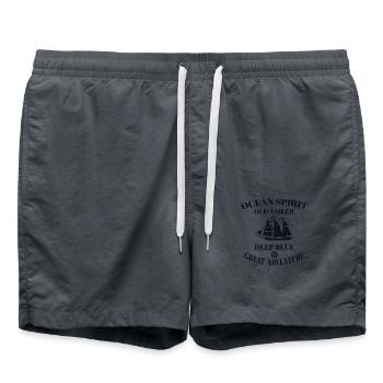 Sailing Ship Cruise - Summer tshirt - Swim Trunks - anthracite - Front - AI Model Male 185 light (185cm)