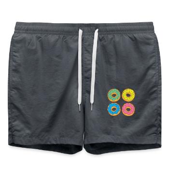 Vier Donuts Donuts - Badeshorts - Anthrazit - Vorne - AI Model Male 185 light (185cm)