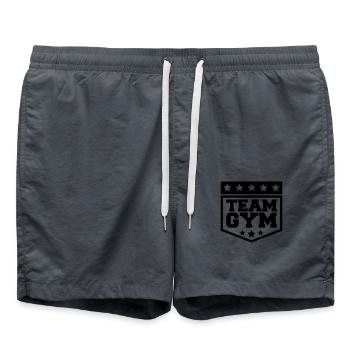 équipe gym manteau d'entraînement gym bête mode co - Short de bain - charbon - Devant - AI Model Male 185 light (185cm)