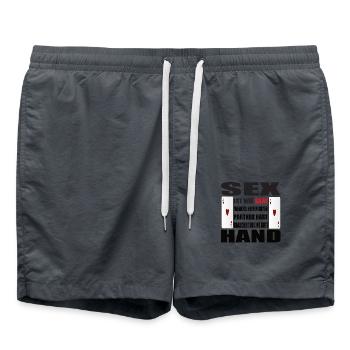 Sex ist wie Skat keinen guten Partner eine gute - Badeshorts - Anthrazit - Vorne - AI Model Male 185 light (185cm)
