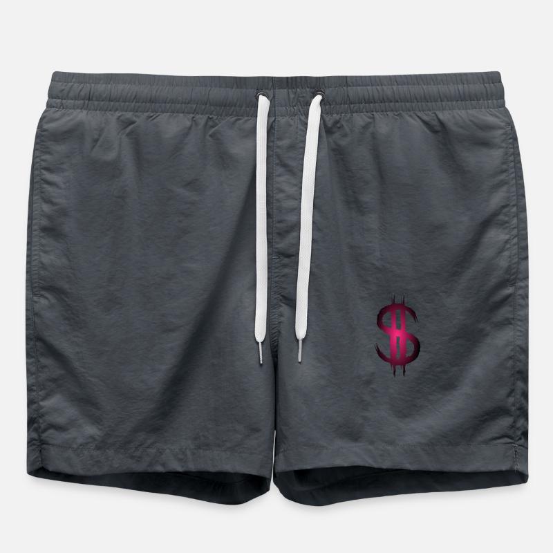 Dollarzeichen Dollar Geld - Badeshorts - Anthrazit