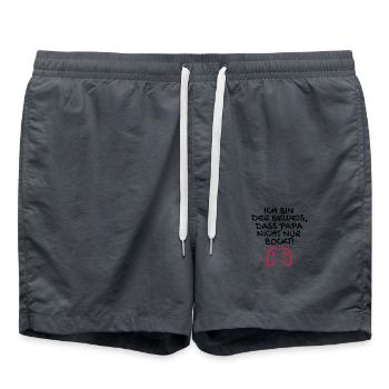Ich bin der Beweis dass Papa nicht nur zockt - Badeshorts - Anthrazit - Vorne - AI Model Male 185 light (185cm)
