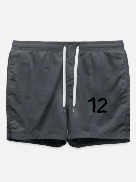 Number 12 Favorite number Lucky number Twelve - Swim Trunks - anthracite