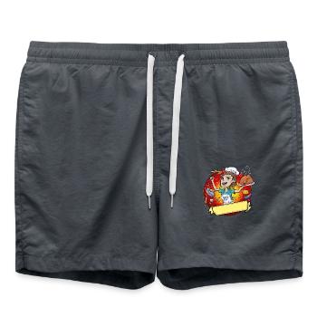 Chef cuisinier - Short de bain - charbon - Devant - AI Model Male 185 light (185cm)