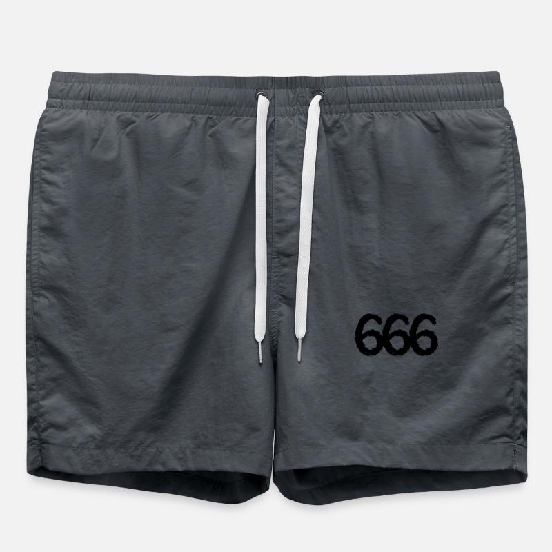 666 number symbol - Swim Trunks - anthracite