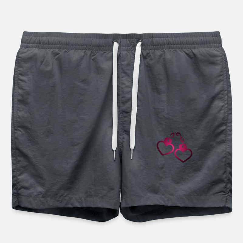 Handcuff heart - Swim Trunks - anthracite