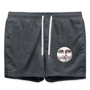 Moon face from the short film "The Journey to the Moon" - Swim Trunks - anthracite - Front - AI Model Male 185 light (185cm)