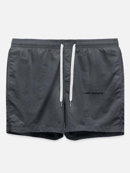 I hate everyone - Swim Trunks - anthracite
