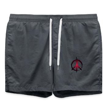 Peace Symbol Hippie Frieden Freiheit Liebe - Badeshorts - Anthrazit - Vorne - AI Model Male 185 light (185cm)