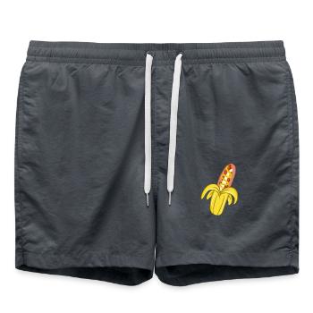 Banana Hot Dog Sausages - Swim Trunks - anthracite - Front - AI Model Male 185 light (185cm)