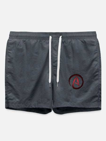 Atheism symbol atheist - Swim Trunks - anthracite