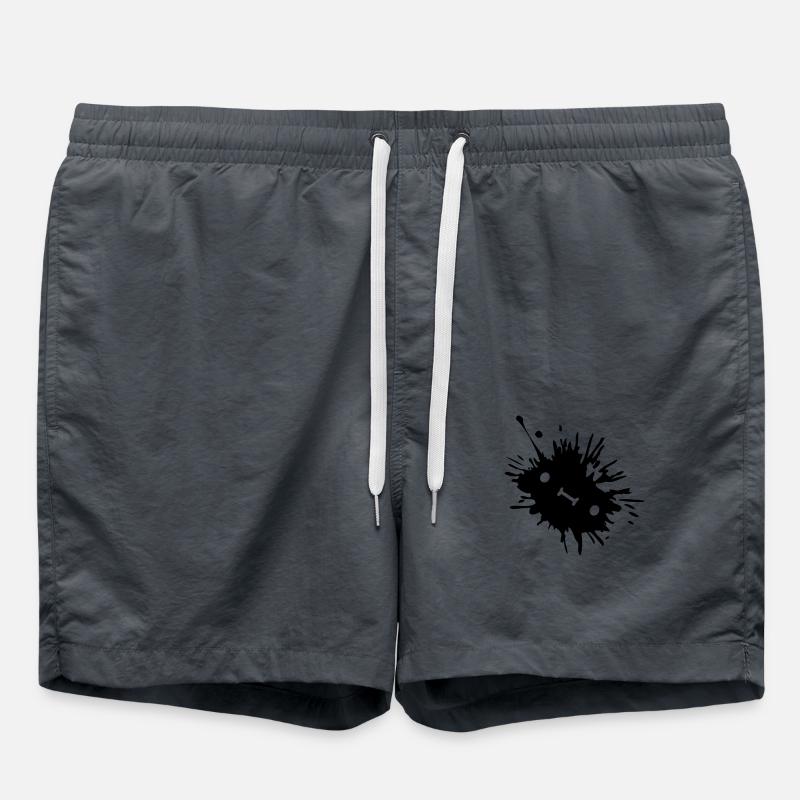 Ink stain with face - Swim Trunks - anthracite