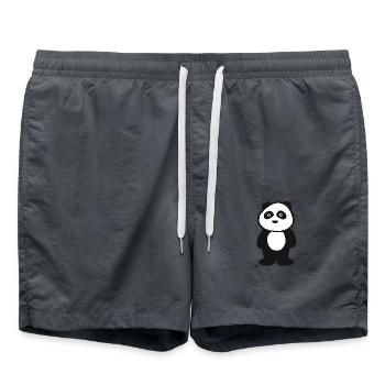 Panda animal panda amant panda bébé cadeau - Short de bain - charbon - Devant - AI Model Male 185 light (185cm)