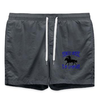 Mounted Archery Superpower - black - Badeshorts - Anthrazit - Vorne - AI Model Male 185 light (185cm)