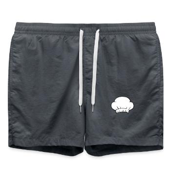 Chef chapeau chef cuisinier chef chef étoilé cadeau - Short de bain - charbon - Devant - AI Model Male 185 light (185cm)