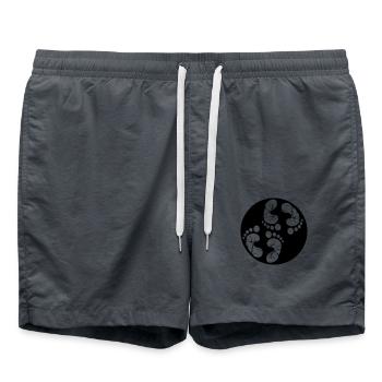 Timbre Gémeaux rond - Short de bain - charbon - Devant - AI Model Male 185 light (185cm)