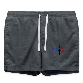 Patrouille de France airshow air force - Swim Trunks - anthracite - Front - AI Model Male 185 light (185cm)