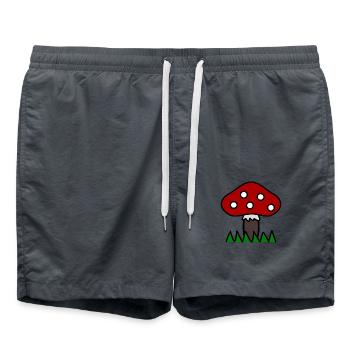 PILZ. HERBST. NATUR. JAHRESTAG. PARTY. - Badeshorts - Anthrazit - Vorne - AI Model Male 185 light (185cm)